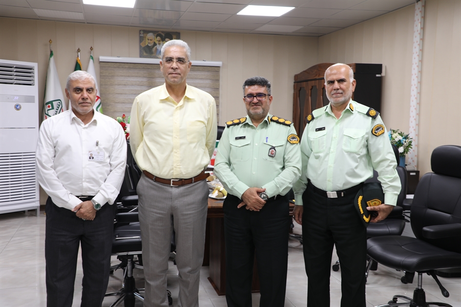 دیدار فرمانده انتظامی شهرستان عسلویه با سرپرست شرکت مخازن سبز پتروشیمی عسلویه